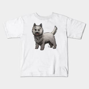 Dog - Cairn Terrier - Gray Kids T-Shirt